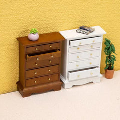 Miniature Dollhouse Chest of Drawers - Stylish Decoration for Dollhouse