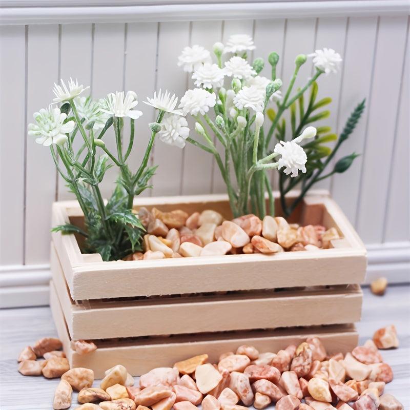 1pc Mini Wooden Storage Basket Model for Doll House