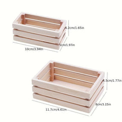 1pc Mini Wooden Storage Basket Model for Doll House