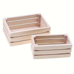 1pc Mini Wooden Storage Basket Model for Doll House