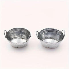 Mini Iron Bucket Laundry Basin Horse Mouth Iron Succulent Planter DIY Props