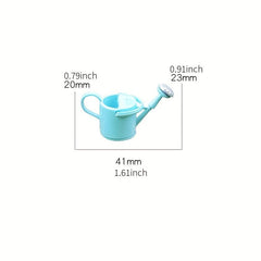 1:12 Scale Metal Watering Can Garden Decor for Dolls