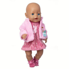 Pink Suit Socks Doll Clothes Fit For 17in Doll Not Include Doll
