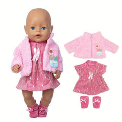 Pink Suit Socks Doll Clothes Fit For 17in Doll Not Include Doll