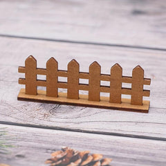 1pc Dollhouse Wooden Fence Micro Landscape Decoration