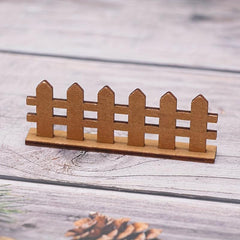 1pc Dollhouse Wooden Fence Micro Landscape Decoration