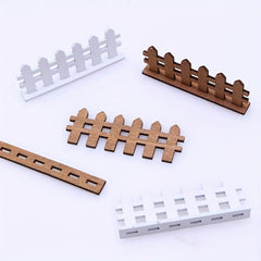 1pc Dollhouse Wooden Fence Micro Landscape Decoration