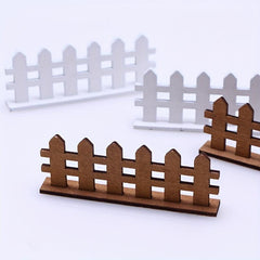 1pc Dollhouse Wooden Fence Micro Landscape Decoration