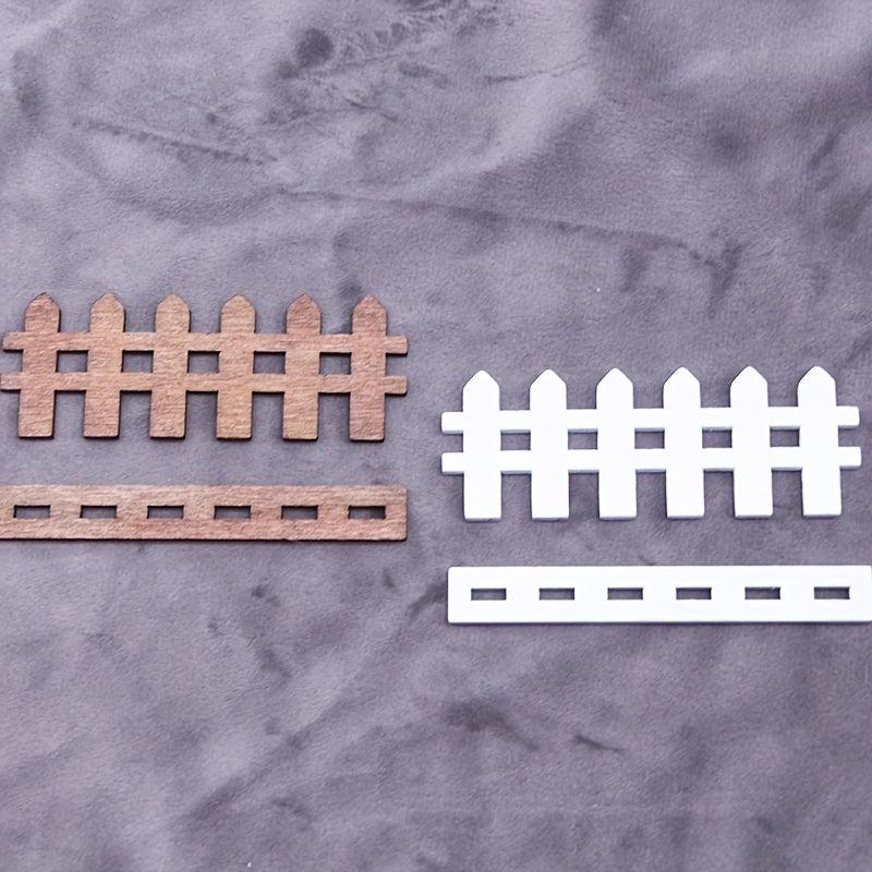 1pc Dollhouse Wooden Fence Micro Landscape Decoration