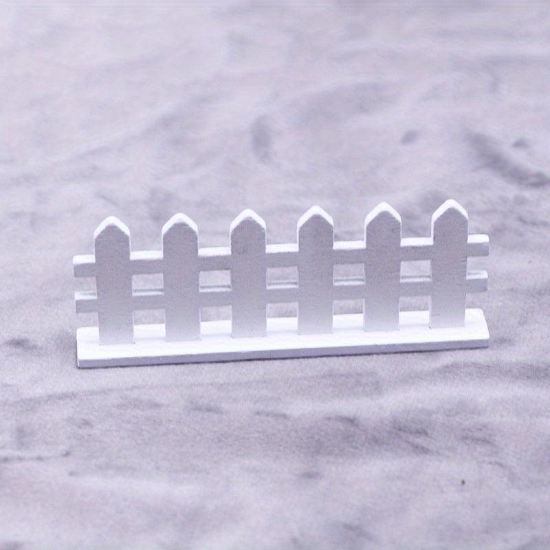1pc Dollhouse Wooden Fence Micro Landscape Decoration