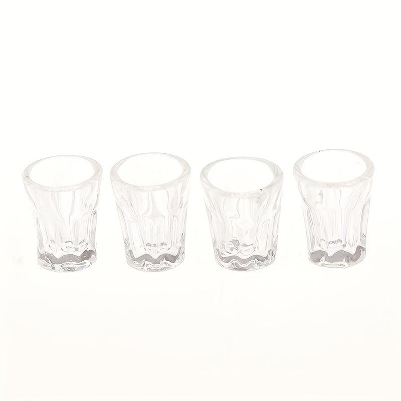 4pcs Mini Resin Transparent Cup Dollhouse Accessories