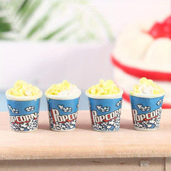 4pcs Dollhouse Popcorn Pretend Play Simulative Food Model DIY Toy