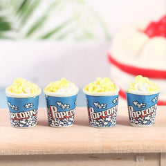 4pcs Dollhouse Popcorn Pretend Play Simulative Food Model DIY Toy