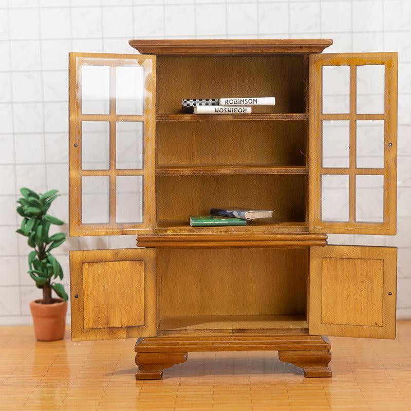Modern Glass Cabinet Doll House Furniture Ornaments
