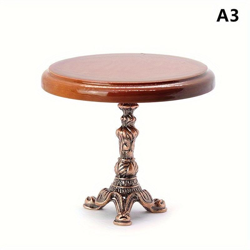 Mini Retro Table and Chair Decoration for Dollhouse