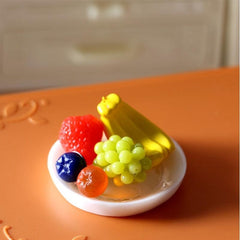 Mini Fruit Plate Dollhouse Decorative Home Decor