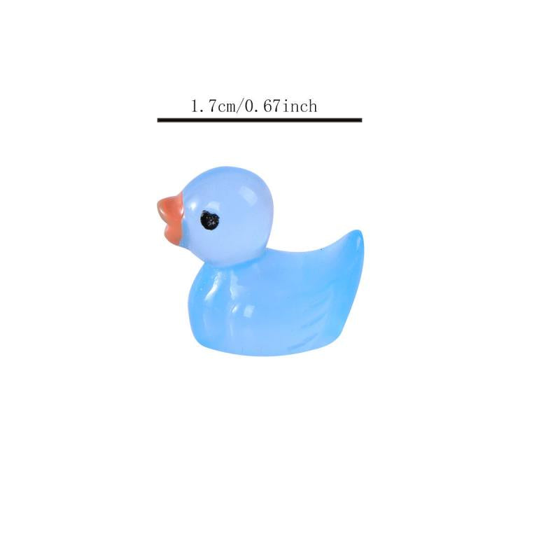 Luminous Mini Ducks for Aquarium Landscape Dollhouse