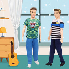Boy Doll Clothes Set For 12 Inch Dolls Casual Wear Outfits