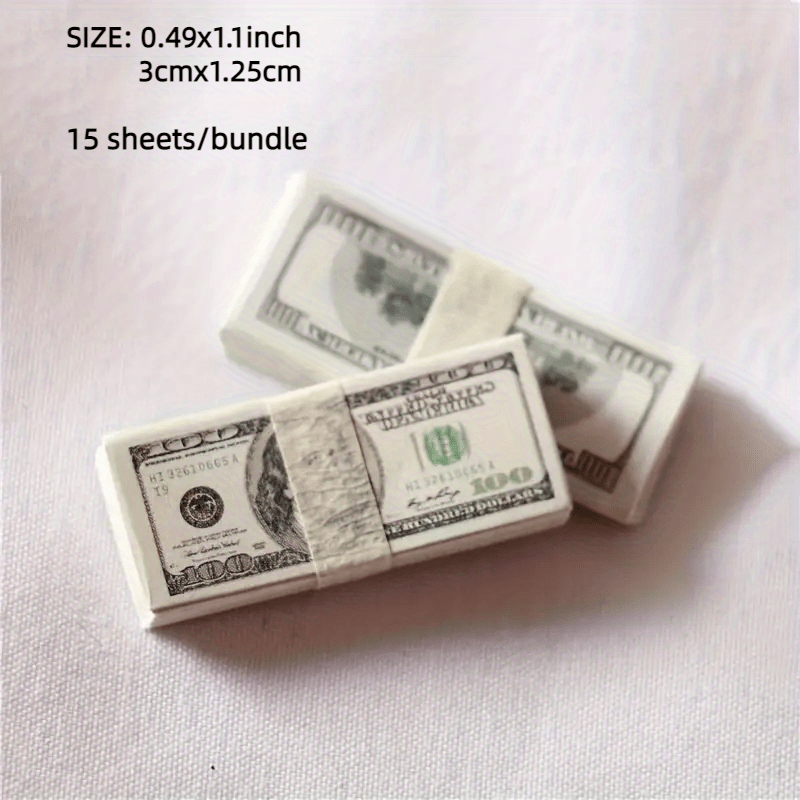 150 Sheets Dollhouse Banknote Models Dollars Pounds Toy Gift