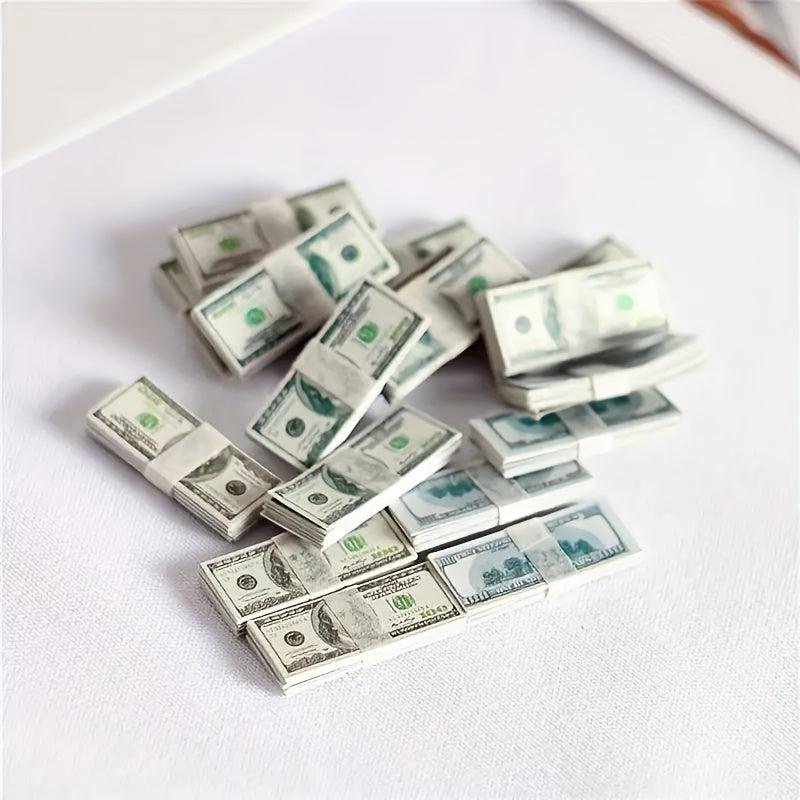 150 Sheets Dollhouse Banknote Models Dollars Pounds Toy Gift