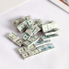 150 Sheets Dollhouse Banknote Models Dollars Pounds Toy Gift