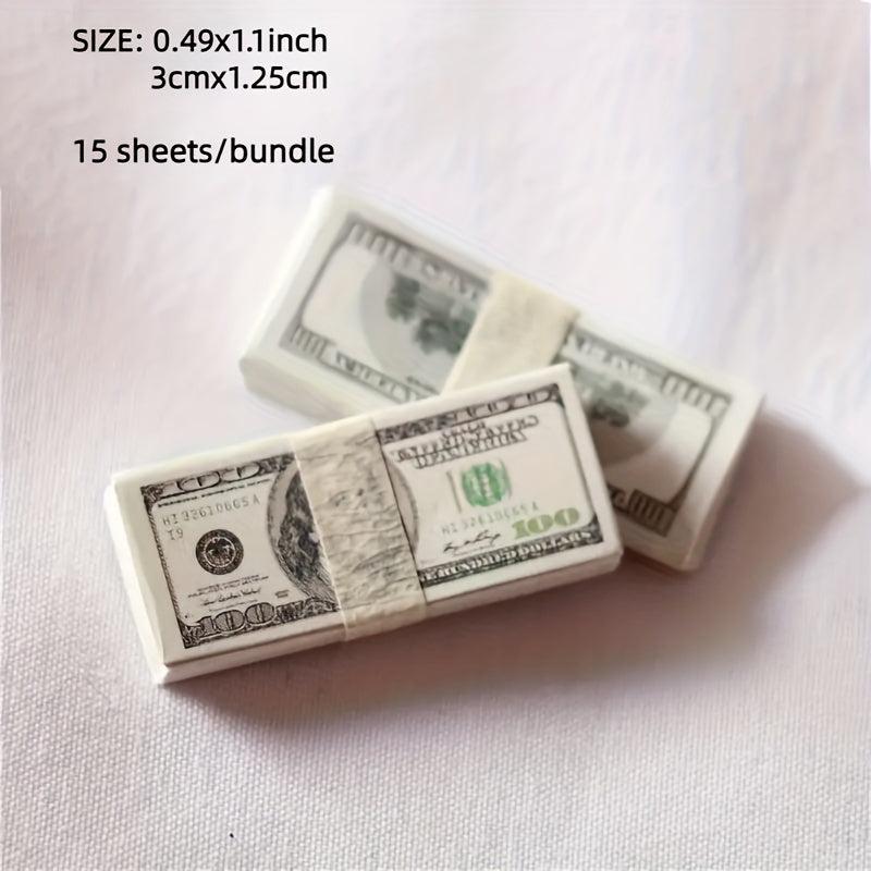 150 Sheets Dollhouse Banknote Models Dollars Pounds Toy Gift