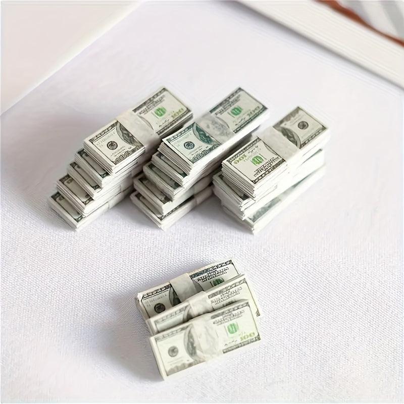 150 Sheets Dollhouse Banknote Models Dollars Pounds Toy Gift
