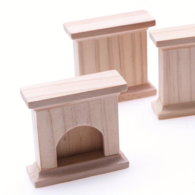 Wooden Fireplace Scene Furniture Toy for Kids