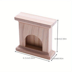 Wooden Fireplace Scene Furniture Toy for Kids