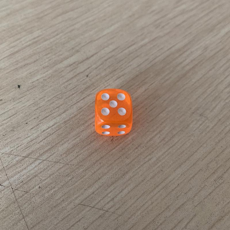 10Pcs 14mm Acrylic Transparent 6-Sided Dice Set