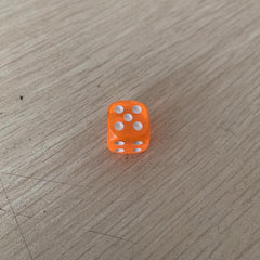 10Pcs 14mm Acrylic Transparent 6-Sided Dice Set