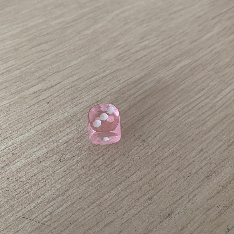 10Pcs 14mm Acrylic Transparent 6-Sided Dice Set