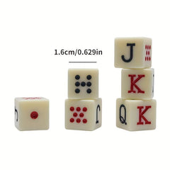 5pcs 16mm Square Corner Teeth Yellow Acrylic Dice Poker Ivory Dice