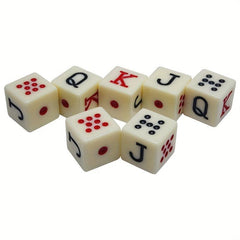5pcs 16mm Square Corner Teeth Yellow Acrylic Dice Poker Ivory Dice