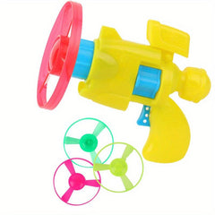 Luminous Flying Saucer Gun Set Toys - Launcher & 4 Saucers