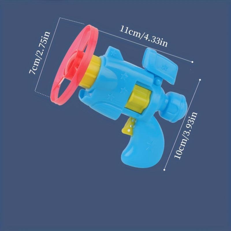 Luminous Flying Saucer Gun Set Toys - Launcher & 4 Saucers