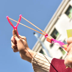 5pcs Luminous Flying Arrow Slingshot Toy Outdoor Interactive Fun