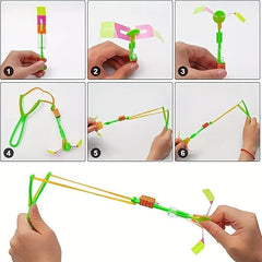 5pcs Luminous Flying Arrow Slingshot Toy Outdoor Interactive Fun