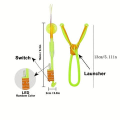 5pcs Luminous Flying Arrow Slingshot Toy Outdoor Interactive Fun