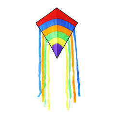 Colorful Rainbow Kite with Tail Streamer - Outdoor Fun for Kids and Parents