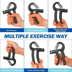 Adjustable Grip Strength Trainer 11-132lbs Forearm Hand Exerciser