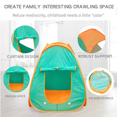 Green Children's Tent House Foldable Portable Game Toy