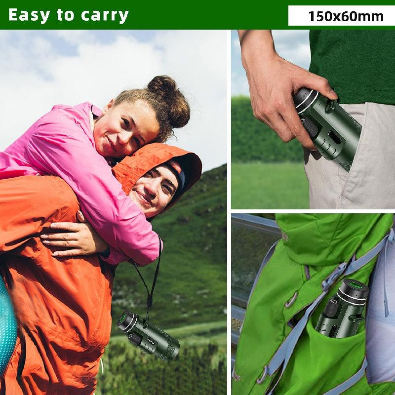 80x100 HD Monocular Telescope for Bird Watching Stargazing Camping Hiking Travel