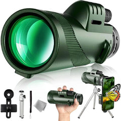 80x100 HD Monocular Telescope for Bird Watching Stargazing Camping Hiking Travel