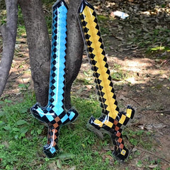 2pcs Gem Sword Golden Sword Inflatable Toys Halloween Decoration Family Games