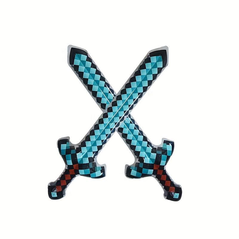 2pcs Gem Sword Golden Sword Inflatable Toys Halloween Decoration Family Games