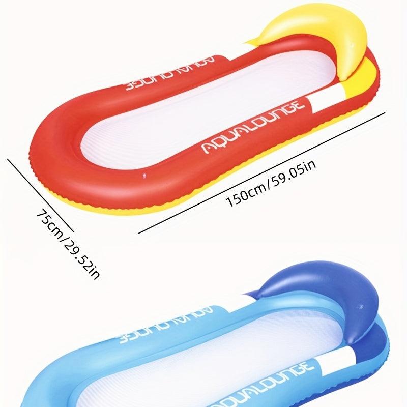 Inflatable Lounge Chair with Net Float, Red