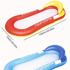 Inflatable Lounge Chair with Net Float, Red