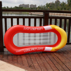 Inflatable Lounge Chair with Net Float, Red