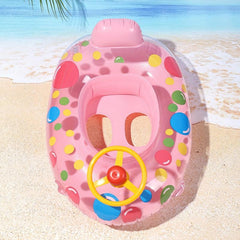 Cartoon Printing Swimming Boat Swimming Ring for Children